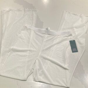 White Sheer Pants